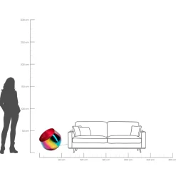 Lampa Podłogowa Rainbow Różowa Ø51cm