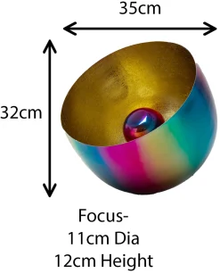 Lampa Podłogowa Rainbow Złota Ø35cm