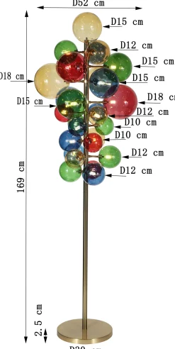 Lampa Podłogowa Scala Balls Colore 169cm