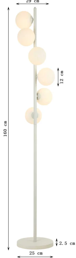 Lampa podłogowa Scala Balls greige 160cm