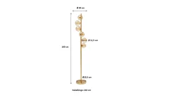 Lampa podłogowa Scal Balls 28x160 cm mosiężna