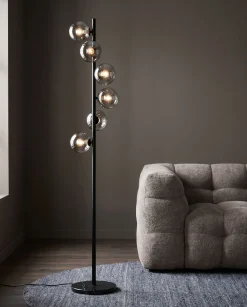 Lampa podłogowa Scal Balls 28x160 cm czarna