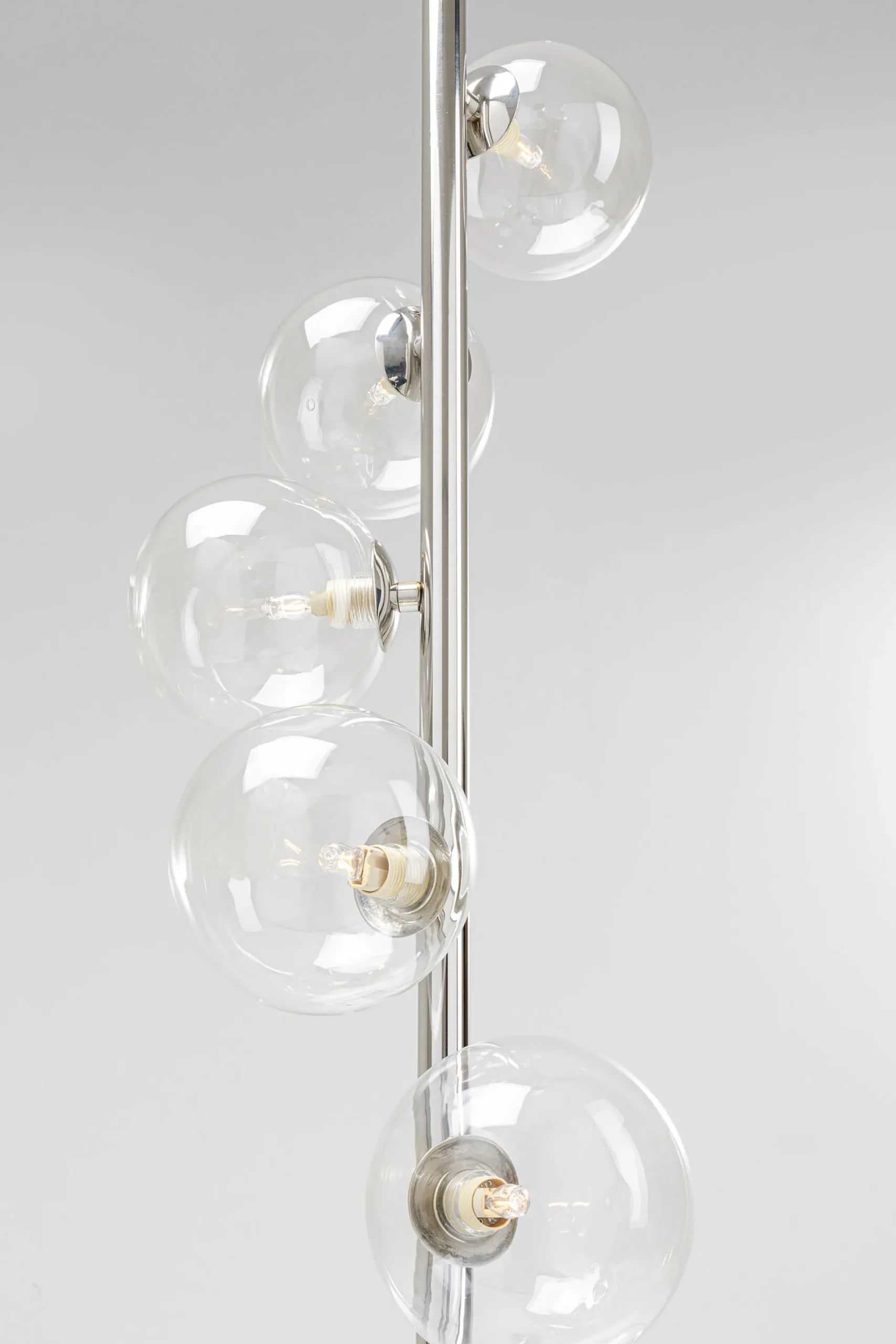 Lampa podłogowa Scal Balls 28x160 cm srebrna