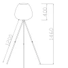 Lampa podłogowa Sphere nocny niebieski 146cm