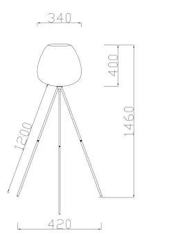 Lampa podłogowa Sphere nocny niebieski 146cm