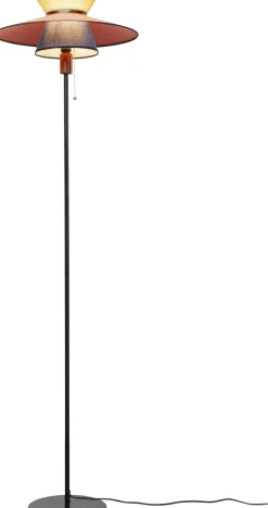 Lampa podłogowa z kolorowym kloszem podstawa czarna Ø45x160 cm