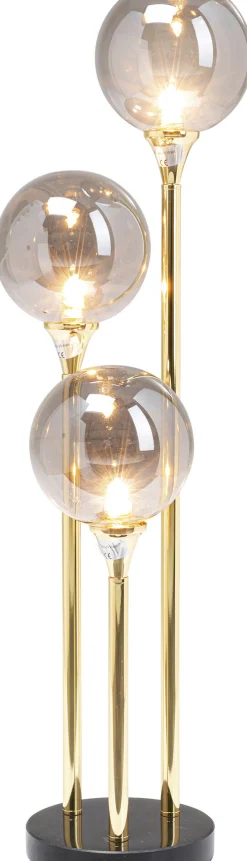 Lampa stołowa Al Capone Tre 18x83 cm złota klosze przydymione
