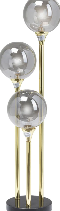 Lampa stołowa Al Capone Tre 18x83 cm złota klosze przydymione