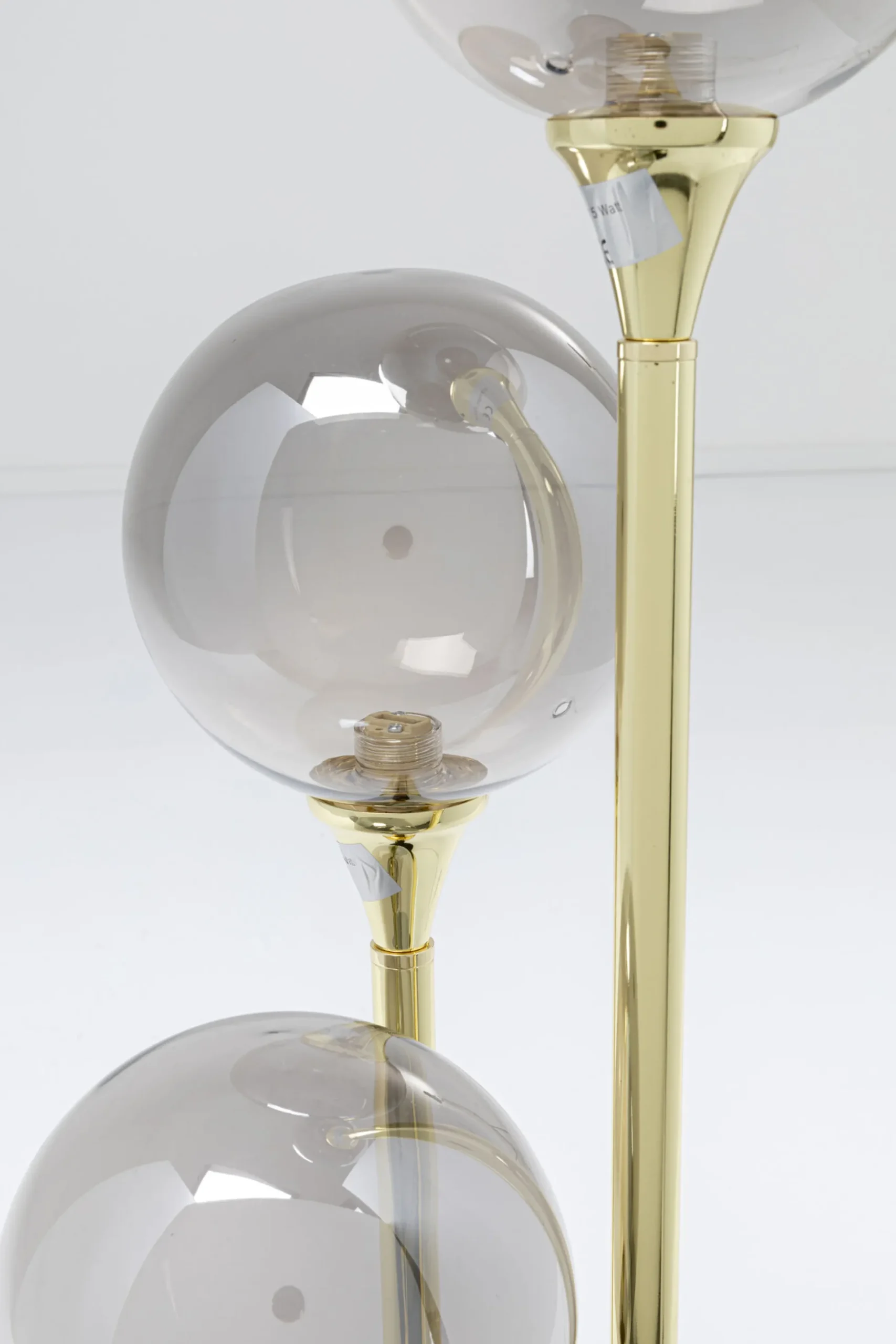 Lampa stołowa Al Capone Tre 18x83 cm złota klosze przydymione
