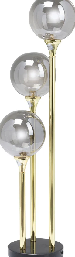 Lampa stołowa Al Capone Tre 18x83 cm złota klosze przydymione