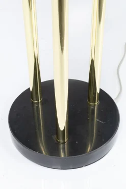 Lampa stołowa Al Capone Tre 18x83 cm złota klosze przydymione