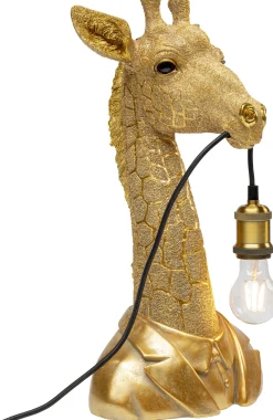 Lampa stołowa Animal Giraffe 24x50 cm złota