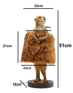 Lampa stołowa Animal Meerkat Fur 50cm