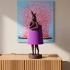 Lampa stołowa Animal Rabbit czerwono-fioletowa 50cm