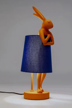 Lampa stołowa Animal Rabbit pomarańczowo-niebieska 50cm