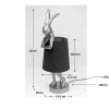 Lampa stołowa Animal Rabbit 17x50 cm biała - klosz różowy