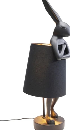 Lampa stołowa Animal Rabbit 23x68 cm czarna