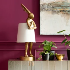 Lampa stołowa Animal Rabbit 31x88 cm złota