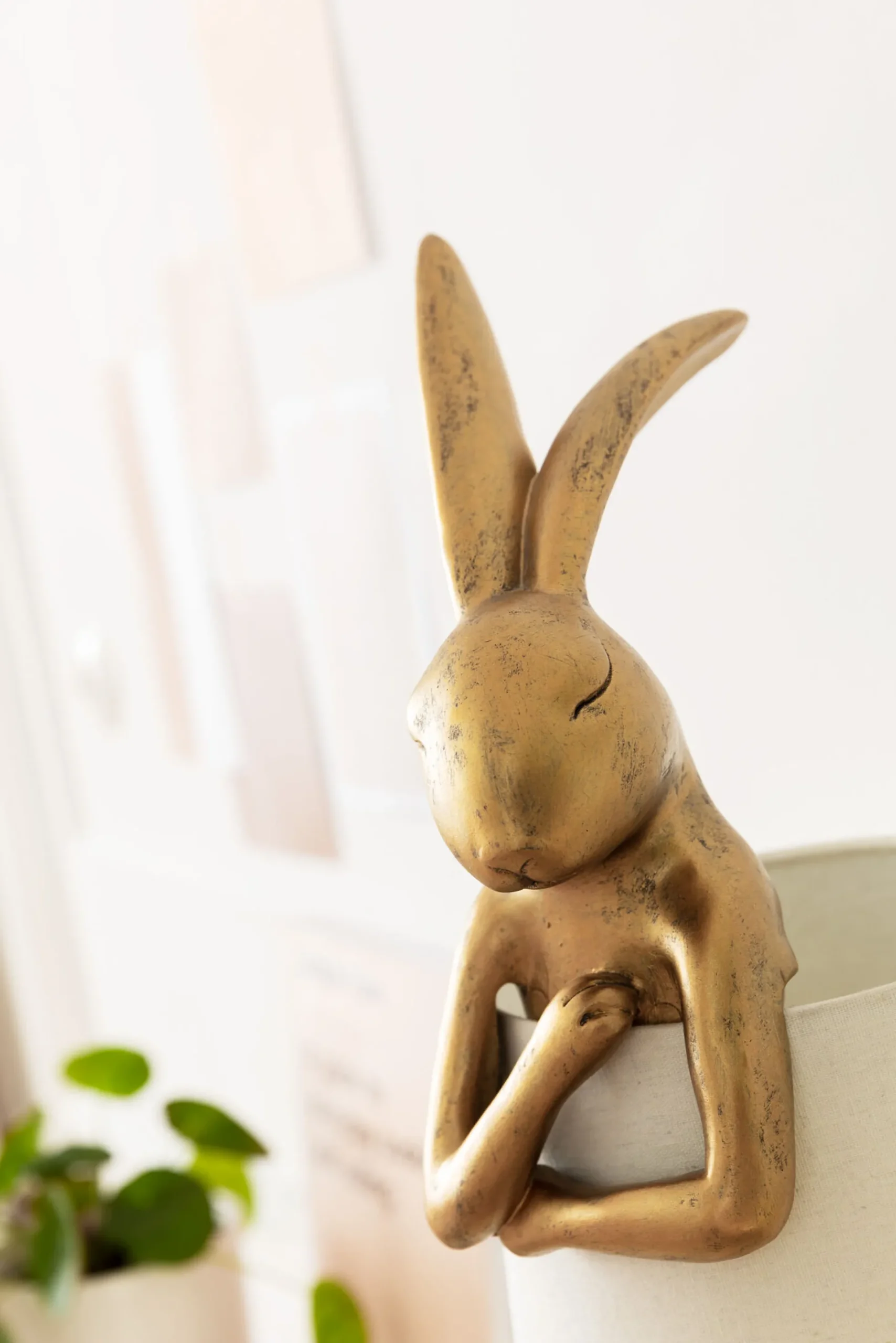 Lampa stołowa Animal Rabbit 23x68 cm złota