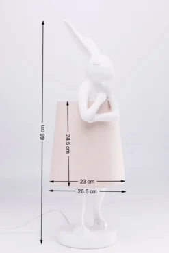 Lampa stołowa Animal Rabbit 27x68 cm biała