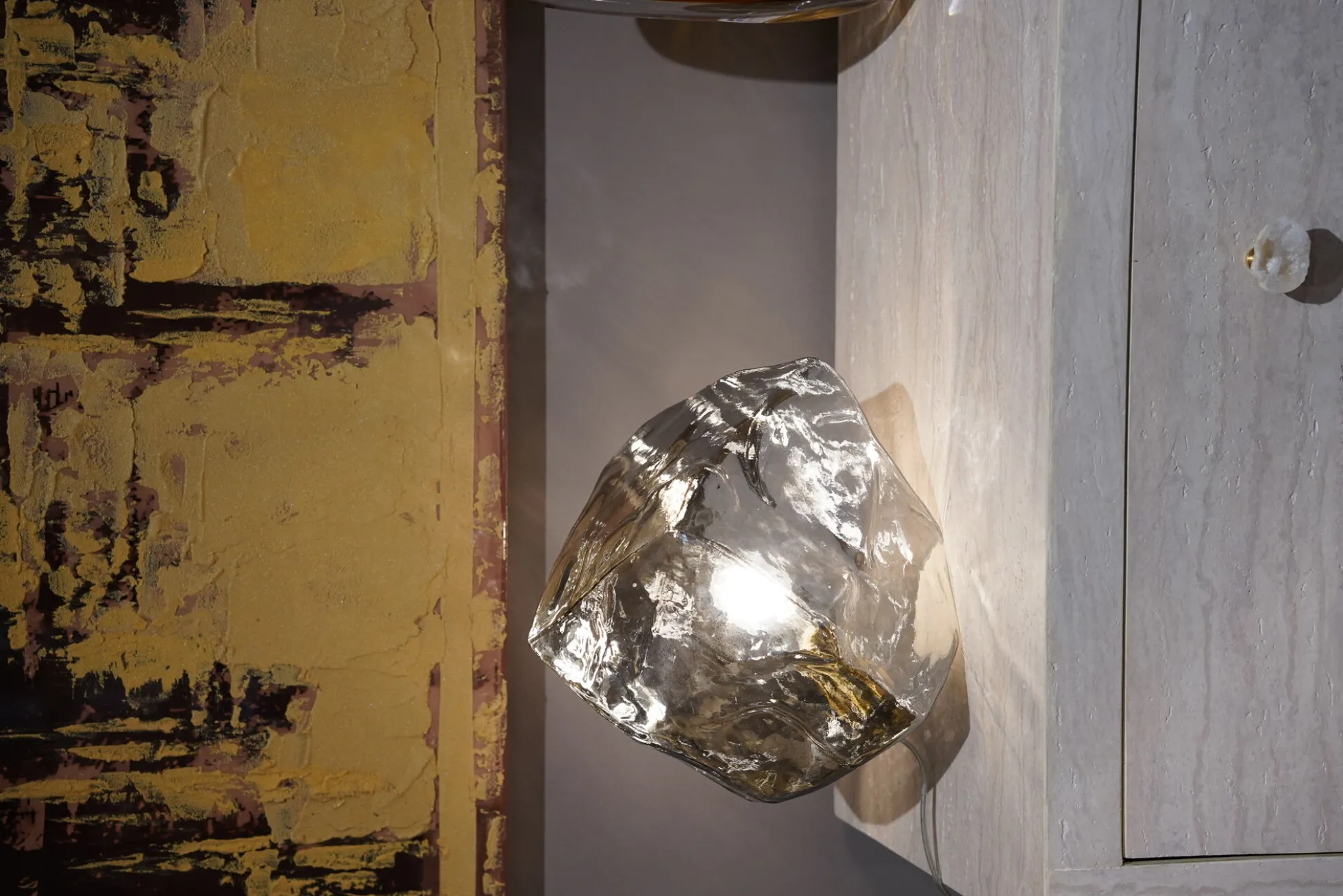 Lampa stołowa Aura przydymiona Ø30cm
