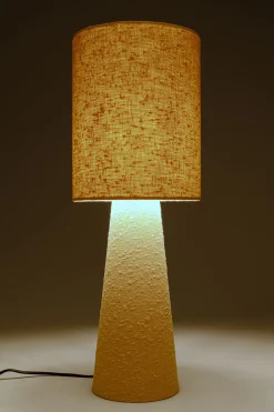 Lampa stołowa beżowa boucle 60 cm