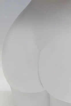 Lampa stołowa biała z abażurem motyw ludzkiego ciała Ø30x48 cm