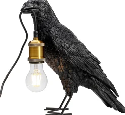 Lampa stołowa Crow 14x34 cm czarna matowa