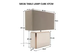 Lampa stołowa Cube 47cm