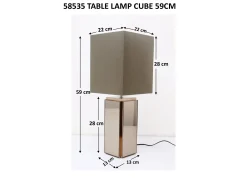 Lampa stołowa Cube 60cm