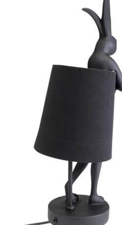 Lampa stołowa czarna matowa królik 50 cm