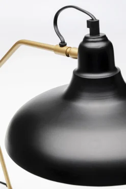 Lampa stołowa czarno-złota stalowa 49 cm