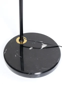 Lampa stołowa do salonu czarno-złota podstawa z marmuru 62 cm
