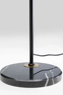 Lampa stołowa do salonu czarno-złota podstawa z marmuru 62 cm