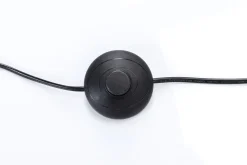Lampa stołowa do salonu czarno-złota podstawa z marmuru 62 cm