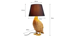 Lampa stołowa Duck 35x58 cm złota