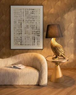 Lampa stołowa Duck 35x58 cm złota