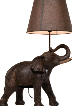 Lampa stołowa Elephant Safari 52x74 cm brązowa