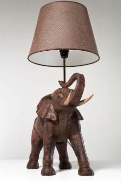 Lampa stołowa Elephant Safari 52x74 cm brązowa