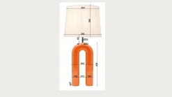 Lampa stołowa Eliano 53 cm niebieska