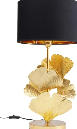 Lampa stołowa Flores Ø30x62 cm złota - klosz czarny
