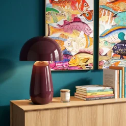 Lampa stołowa Fungo śliwkowa 44cm