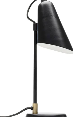 Lampa stołowa mała stalowa kolor czarny 32 cm