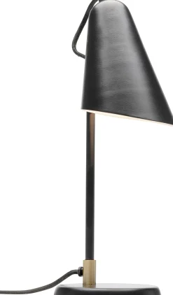 Lampa stołowa mała stalowa kolor czarny 32 cm