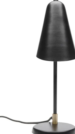 Lampa stołowa mała stalowa kolor czarny 32 cm