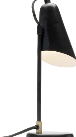 Lampa stołowa mała stalowa kolor czarny 32 cm