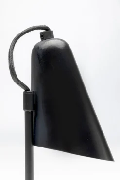 Lampa stołowa mała stalowa kolor czarny 32 cm