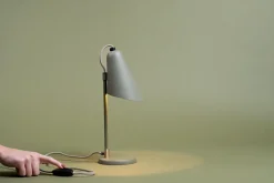 Lampa stołowa mała stalowa miętowa zieleń 32 cm