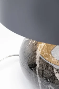 Lampa stołowa Mamo Deluxe Ø31x38 cm szara - klosz czarny