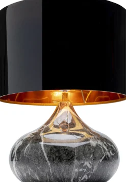 Lampa stołowa Mamo Deluxe Ø31x38 cm szara - klosz czarny